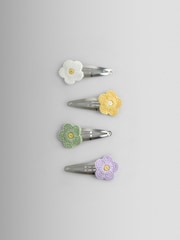 JoJo Maman Bébé Lilac 4-Pack Crochet Clips - Image 2 of 4