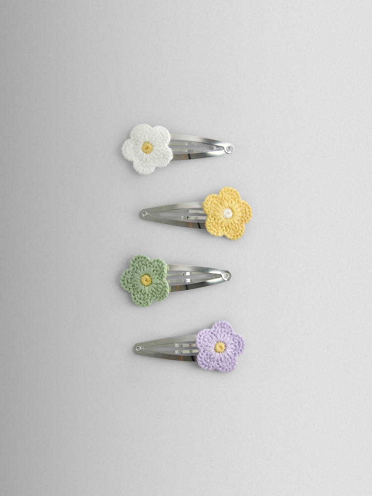 JoJo Maman Bébé Lilac 4-Pack Crochet Clips - Image 2 of 4