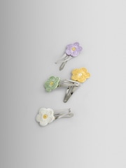 JoJo Maman Bébé Lilac 4-Pack Crochet Clips - Image 4 of 4