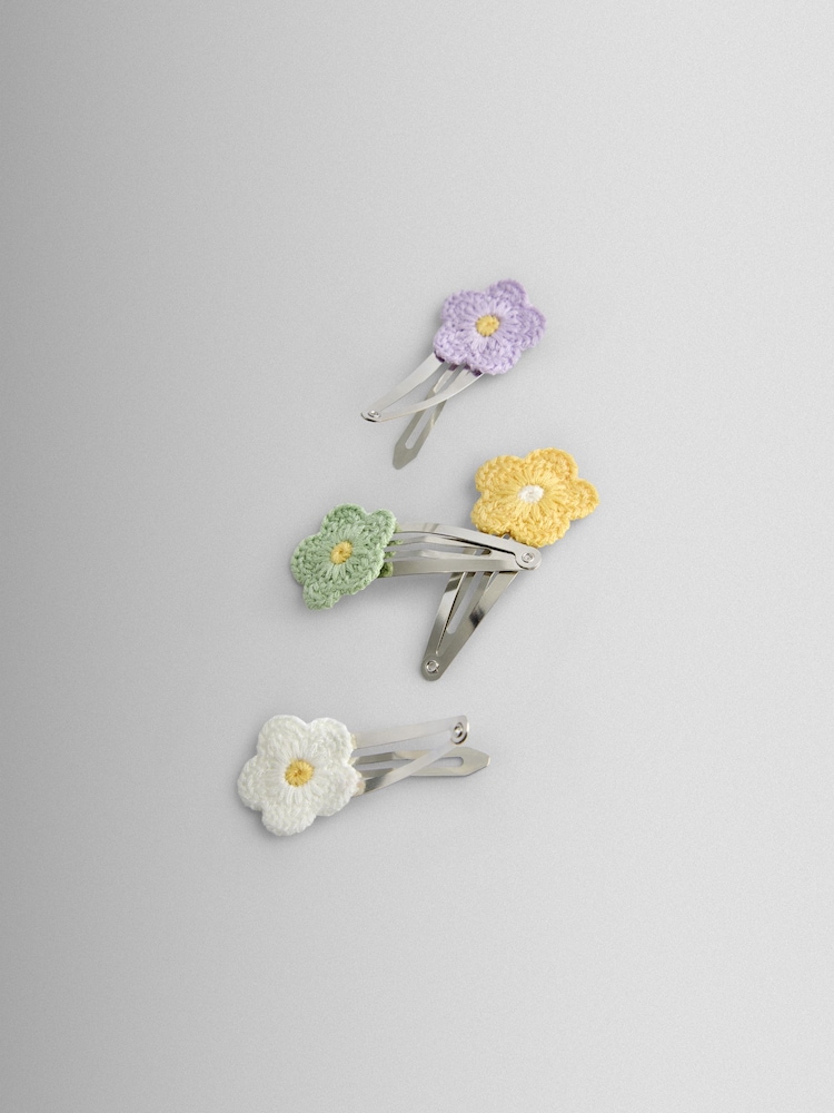 JoJo Maman Bébé Lilac 4-Pack Crochet Clips - Image 4 of 4