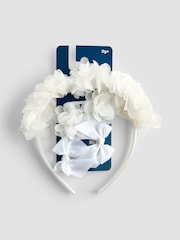 JoJo Maman Bébé Pure White Flower Girl Hair Accessories Set - Image 1 of 5