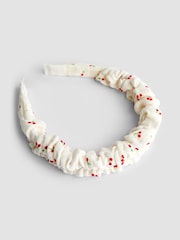 JoJo Maman Bébé Cream Cherries Hair Accessories Set - Image 3 of 5