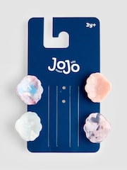 JoJo Maman Bébé Light Pink 4-Pack Shell Claw Clips - Image 1 of 4