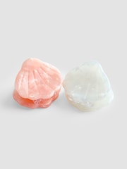 JoJo Maman Bébé Light Pink 4-Pack Shell Claw Clips - Image 4 of 4
