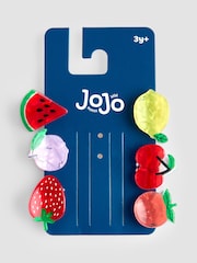 JoJo Maman Bébé Multi Colour 6-Pack Fruit Claw Clips - Image 1 of 4