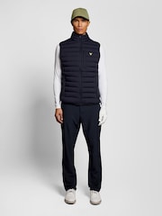 Lyle & Scott Blue Stretch Lightweight Quilted Gilet - Image 2 of 5