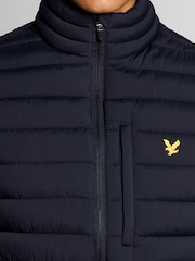Lyle & Scott Blue Stretch Lightweight Quilted Gilet - Image 3 of 5