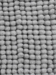 Catherine Lansfield Silver Grey Bobble Long Bath Mat Runner - Image 3 of 3