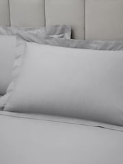 Bianca Silver Grey 180 Thread Count Cotton Oxford Pillowcase - Image 1 of 3