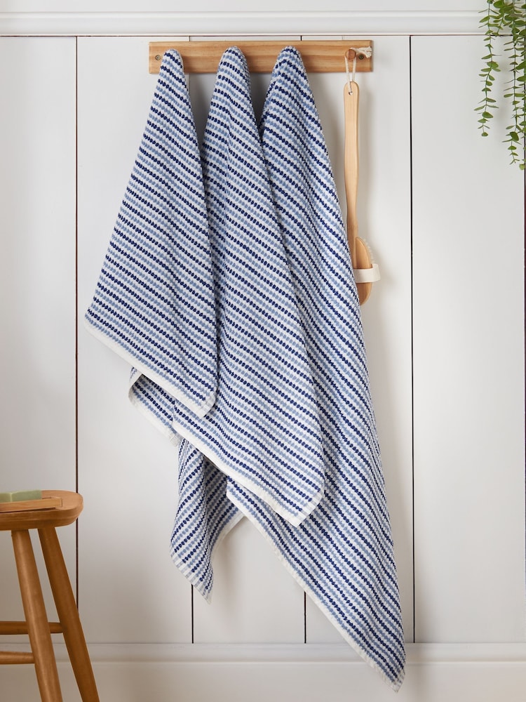 Catherine Lansfield Rice Weave Stripe Turkish Cotton Towel - Imagem 1 de 2