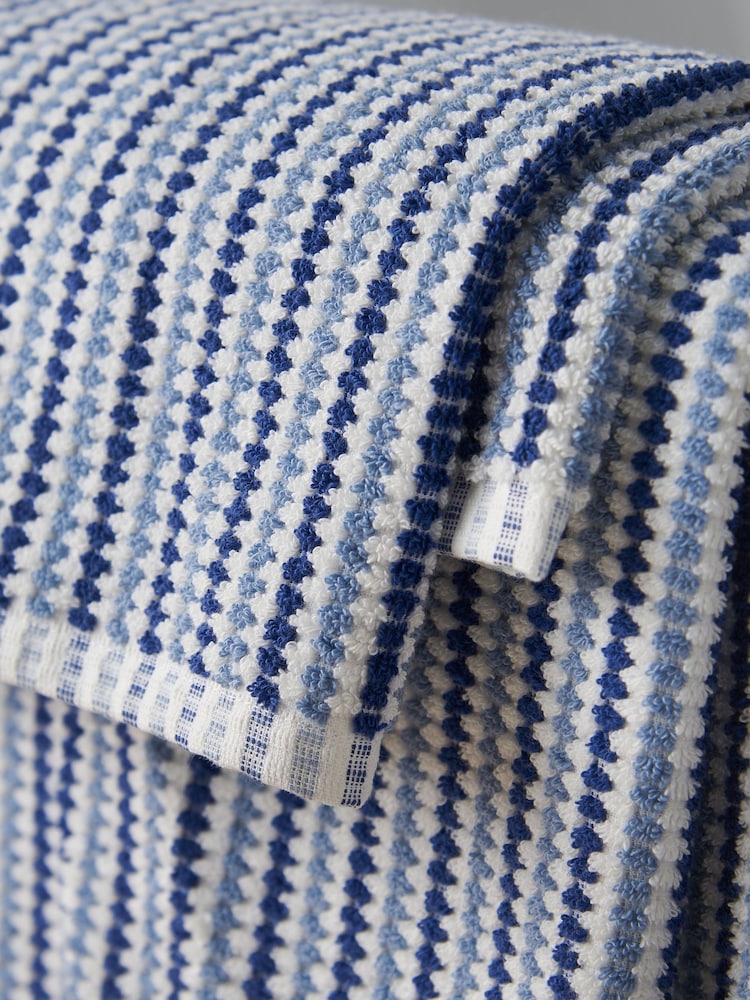 Catherine Lansfield Rice Weave Stripe Turkish Cotton Towel - Imagem 2 de 2