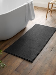 Catherine Lansfield Charcoal Grey Bobble Long Bath Mat Runner - Image 1 of 3