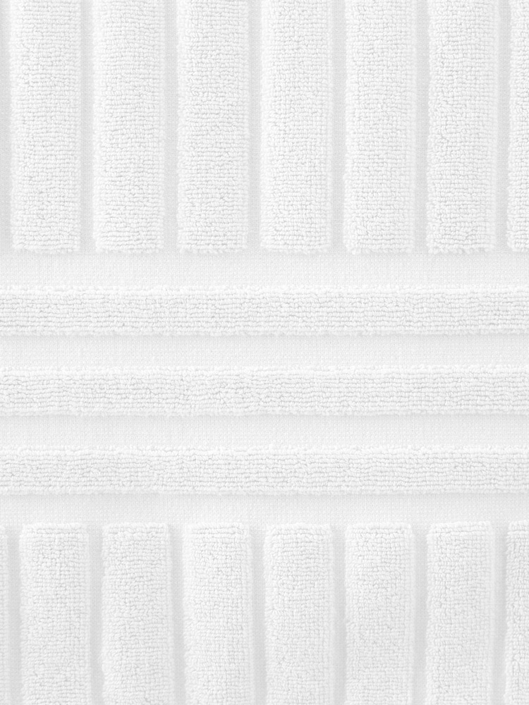 Bianca White Hotel Stripe Cotton Collection Towel - Image 3 of 3 Bianca White Hotel Stripe Cotton Collection Towel - Image 3 of 3