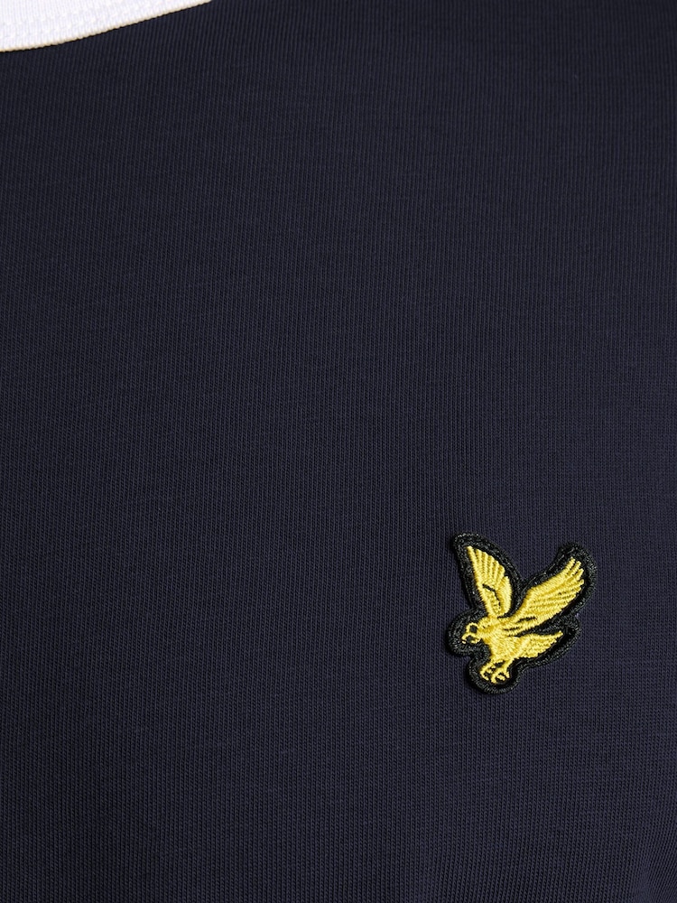 Lyle & Scott Blue Ringer T-Shirt - Image 6 of 6
