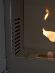 Adam Charcoal Grey S4 Bio Ethanol Stove with Log Storage and Angled Stove Pipe - Image 4 of 6