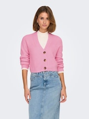 ONLY Pink Ribbed Cardigan - Image 3 of 6