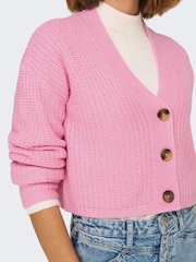 ONLY Pink Ribbed Cardigan - Image 4 of 6