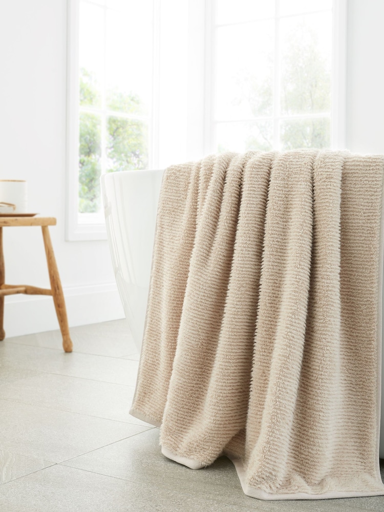 Bianca Natural Soft Zero Twist Turkish Cotton Spa Towel - Image 2 of 3 Bianca Natural Soft Zero Twist Turkish Cotton Spa Towel - Image 2 of 3