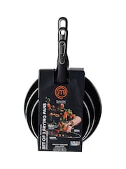 Masterchef 3 Piece Black Cookware Frying Pan Set Limited Edition - Image 4 of 6
