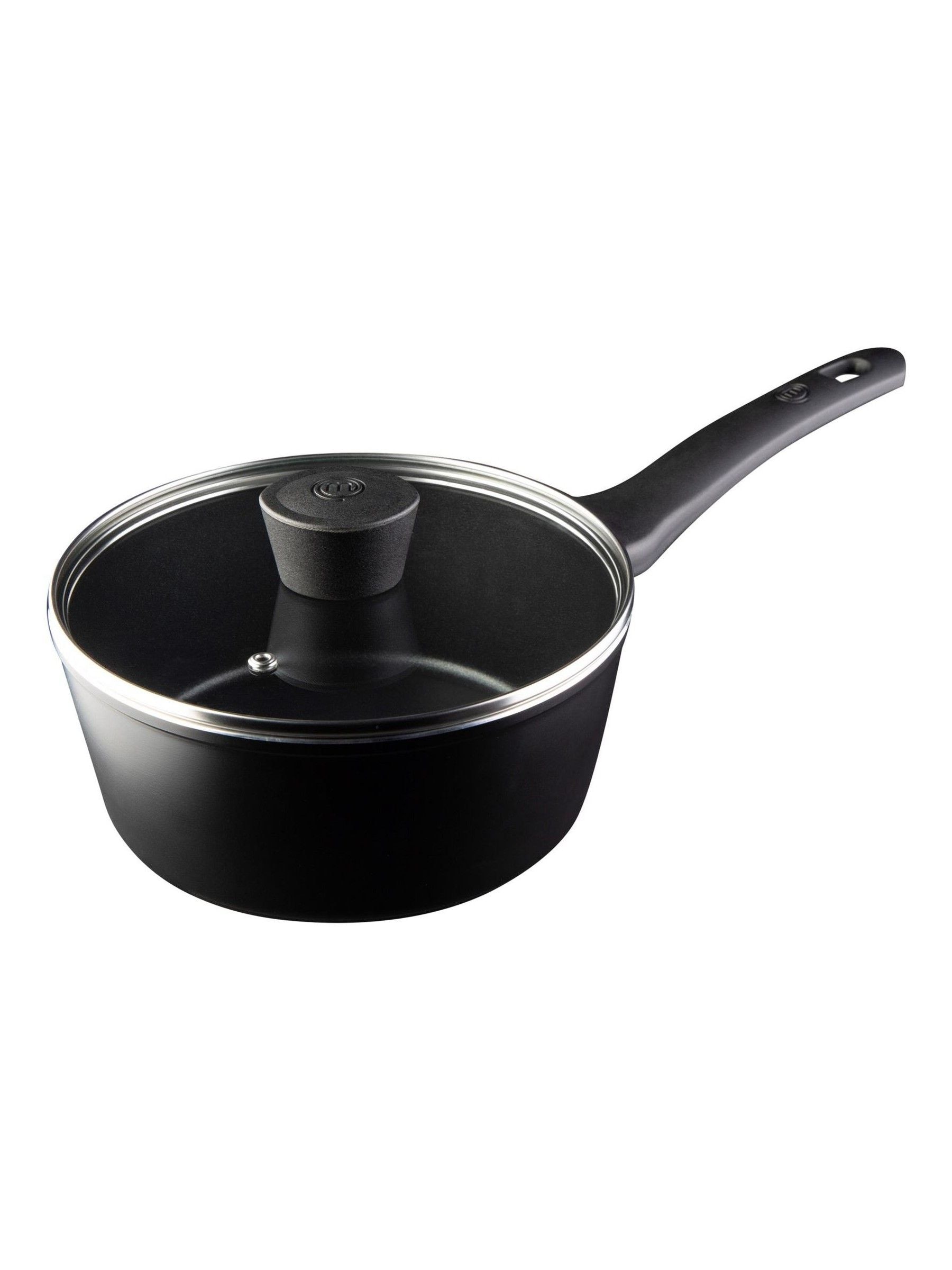 B&Q -  525507 Essential Non-Stick Stainless Steel Sauce Pan With Glass Lid 20Cm - Image 2