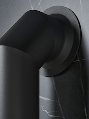 Acantha Black Marble Effect Tile  Hearth Set in Marble Effect with OKO S3 Stove Log Store  Extra Tall Angled Pipe - Image 4 of 6