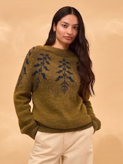 Celtic & Co. Yellow Botanical Yoke Jumper - תמונה 1 מתוך 6