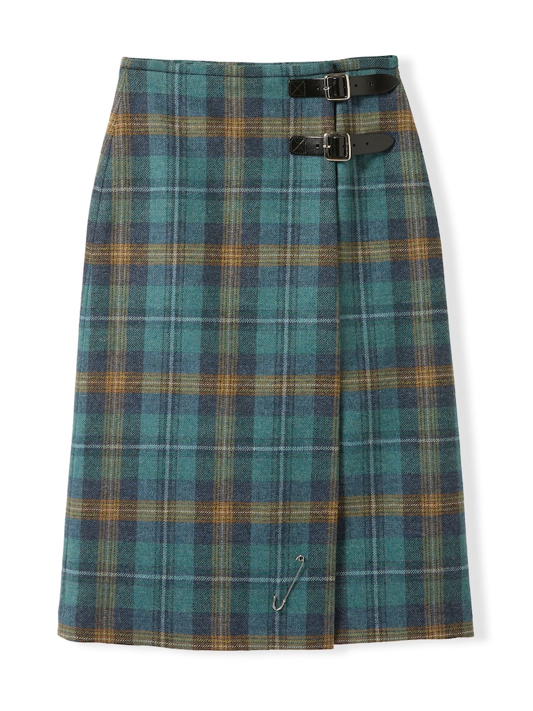 Celtic & Co. Blue Celt Midi Kilt Skirt - Image 5 of 5