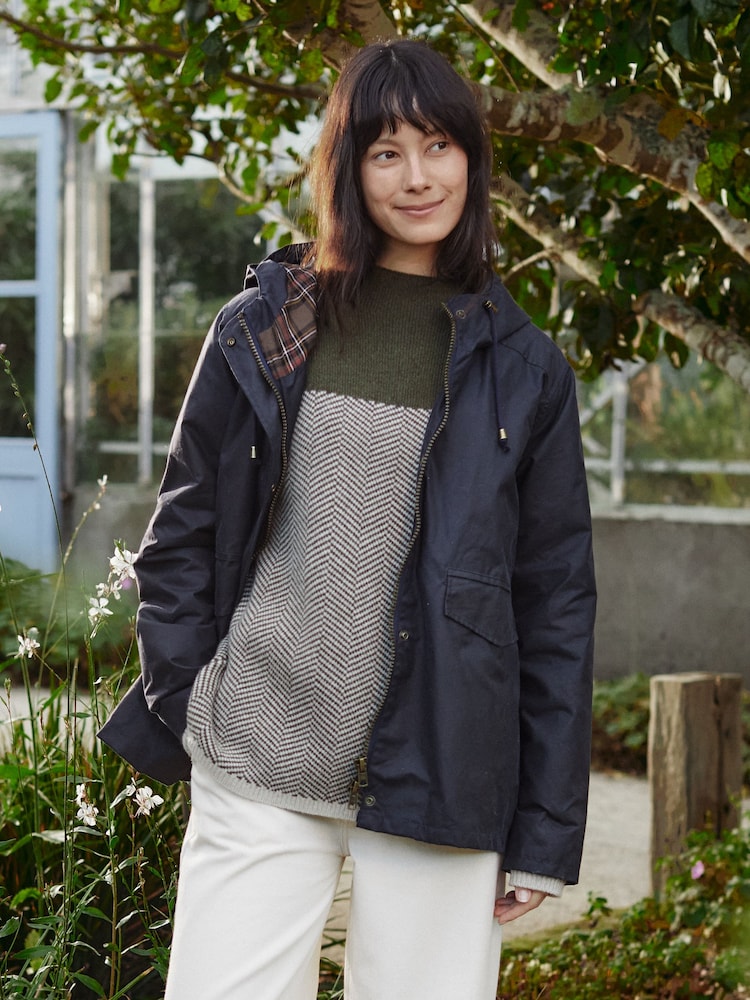 Celtic & Co. Blue Pleat Back Waxed Jacket - Image 1 of 7