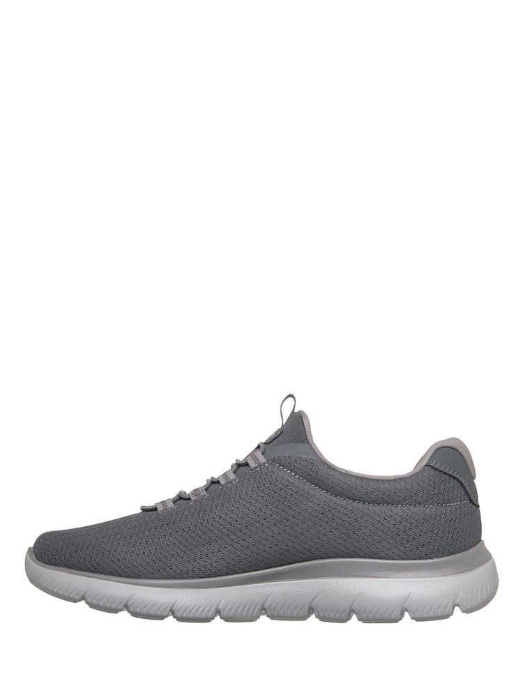 Skechers Grey Summits Corlen Slip On Bungee Trainers - Image 2 of 6