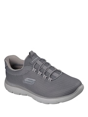 Skechers Grey Summits Corlen Slip On Bungee Trainers - Image 3 of 6