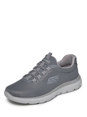 Skechers Grey Summits Corlen Slip On Bungee Trainers - Image 4 of 6