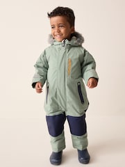 Sage Green Wadded Waterproof Snowsuit (3mths-7yrs) - Image 1 of 4