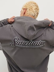 River Island Sanctuaire kordfløyelshettegenser med glidelås - Bilde 2 av 4