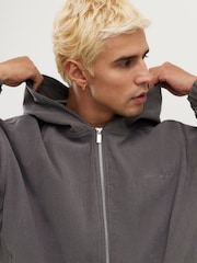 River Island Sanctuaire kordfløyelshettegenser med glidelås - Bilde 4 av 4