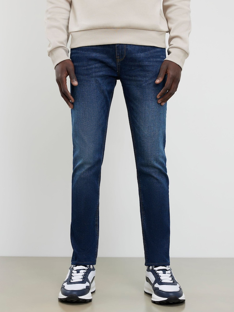 River Island Skinny Fit Dark Wash Jeans - 圖片 1/3 River Island Skinny Fit Dark Wash Jeans - 圖片 1/3