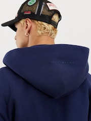 River Island Blue Oversized Zip Through Hoodie - Image 3 of 4