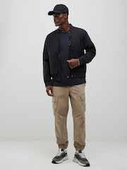 River Island Natural Regular Fit Cuffed Cargo Trousers - Image 1 of 4