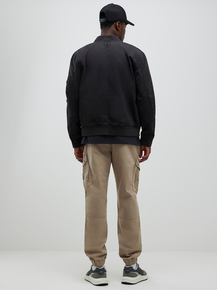 River Island Natural Regular Fit Cuffed Cargo Trousers - Image 2 of 4