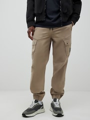 River Island Natural Regular Fit Cuffed Cargo Trousers - Image 3 of 4