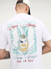 River Island White Regular Fit Marina Boat T-Shirt - Image 1 of 4