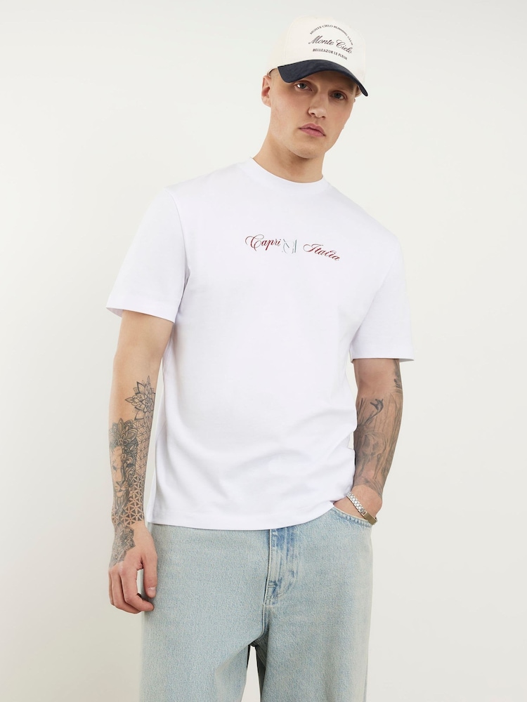 River Island White Regular Fit Marina Boat T-Shirt - Image 2 of 4 River Island White Regular Fit Marina Boat T-Shirt - Image 2 of 4