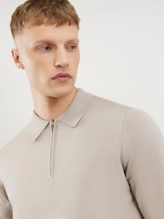 River Island Natural Slim Fit Essential Polo Shirt - Image 4 of 4