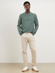 River Island Green Slim Fit Essential Polo Shirt - Image 2 of 4