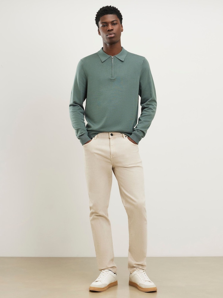 River Island Green Slim Fit Essential Polo Shirt - Image 2 of 4