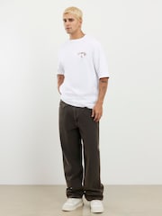 River Island White Oversized Floral T-Shirt - Image 1 of 4