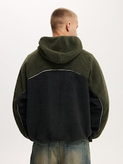 Cotton On Green Hooded Teddy Jacket - Image 2 of 4