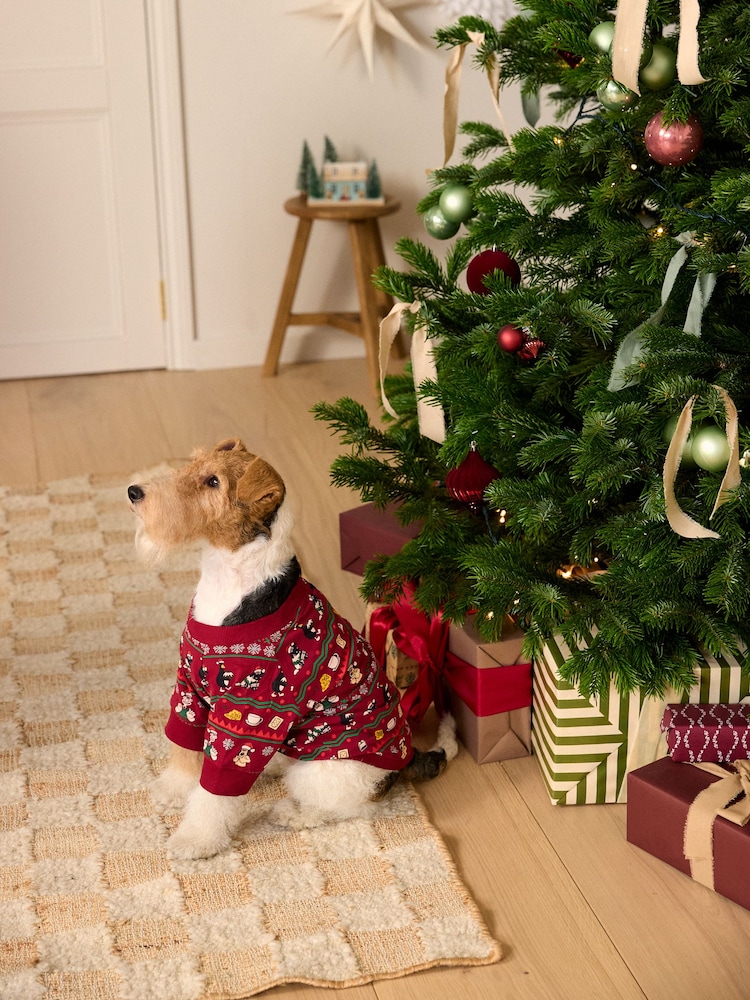 Burgundy Red Wallace and Gromit Matching Family Christmas Pet Pyjamas - Image 2 of 4 Burgundy Red Wallace and Gromit Matching Family Christmas Pet Pyjamas - Image 2 of 4