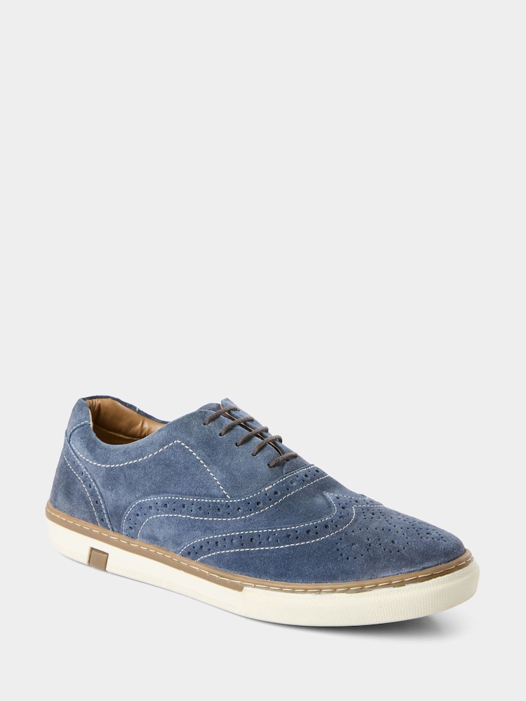 Joe Browns Blue Horizon Suede Brogues Shoes - Image 2 of 5