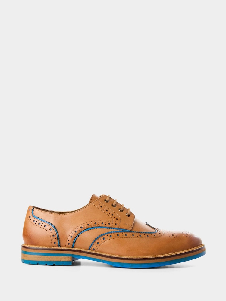 Joe Browns Brown Blues Bar Leather Brogues - Image 2 of 6