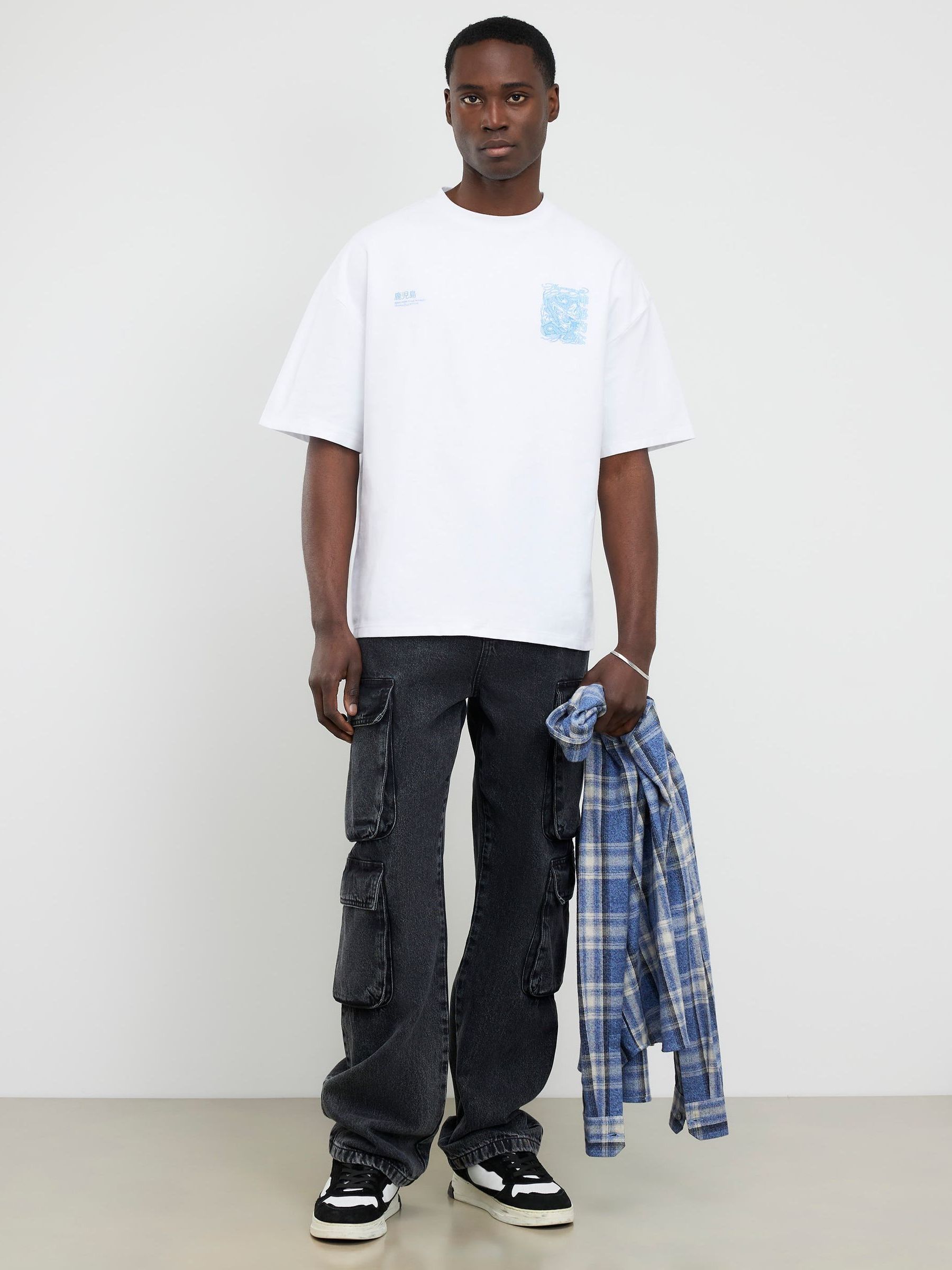 Buy River Island White Oversized Fit Graphic Kagawa Dragon T-Shirt